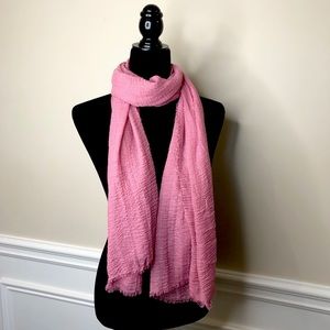 Brand New Crinkle Pink Viscose Scarf/Shawl/Hijab